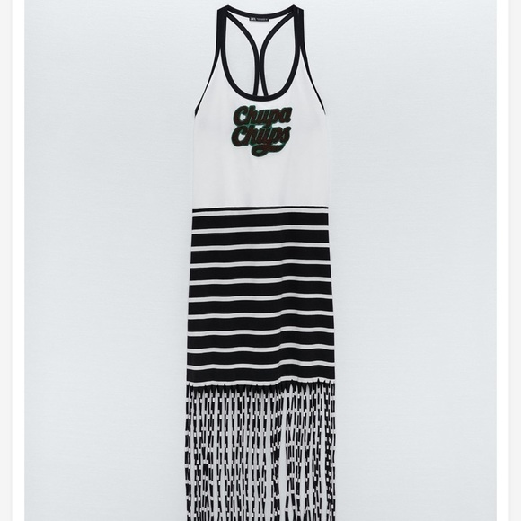 Zara NWT CHUPA CHUPS® DRESS WITH FRINGING SZ M - Picture 3 of 17